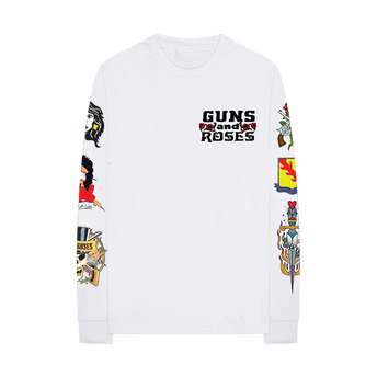 GN'R Hell Tour White Long Sleeve T-Shirt